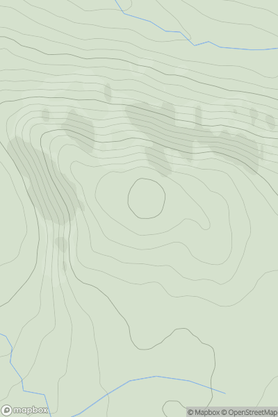 Thumbnail image for Meall Beag [Inveraray to Crianlarich] showing contour plot for surrounding peak